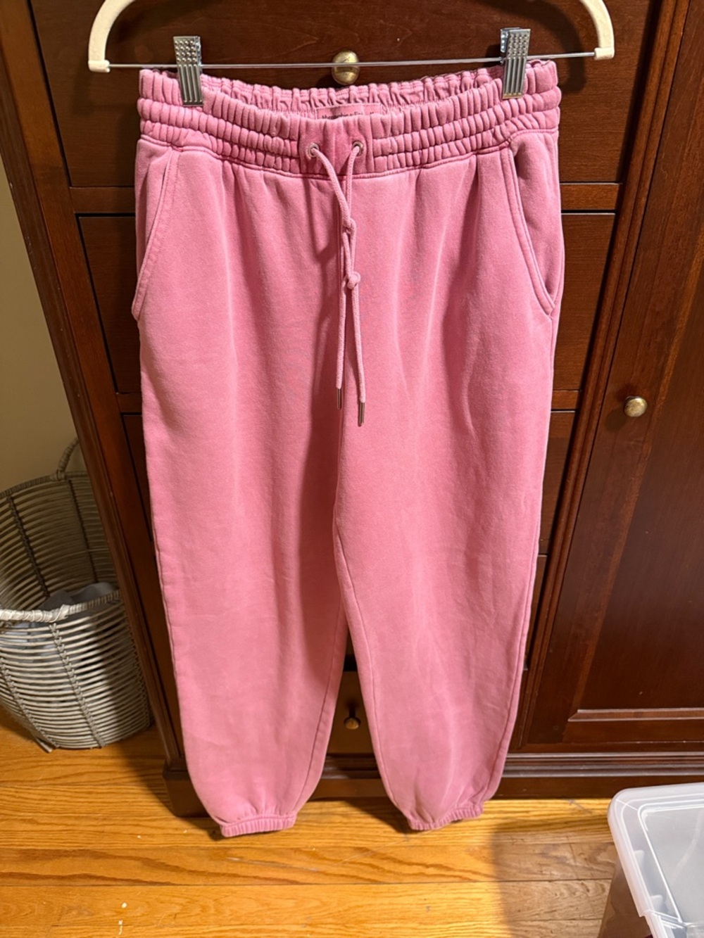 Abercrombie & Fitch Kids Blush Pink Drawstring Joggers